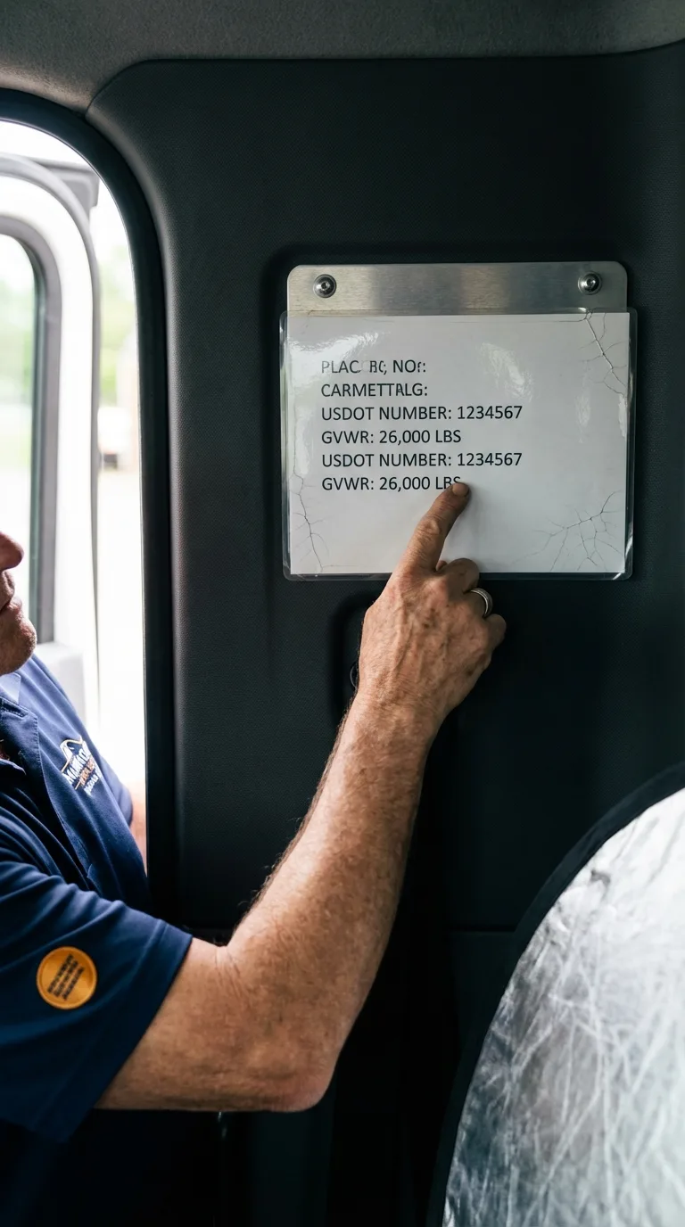 USDOT licensing placard verification in Virginia City